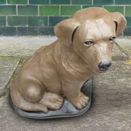 Outdoor Labrador Statue Concrete Dog Figurine Cement Pet Sculpture Garden Ornament Memorial Decoration Lover Gift Yard Art - thumbnail 4