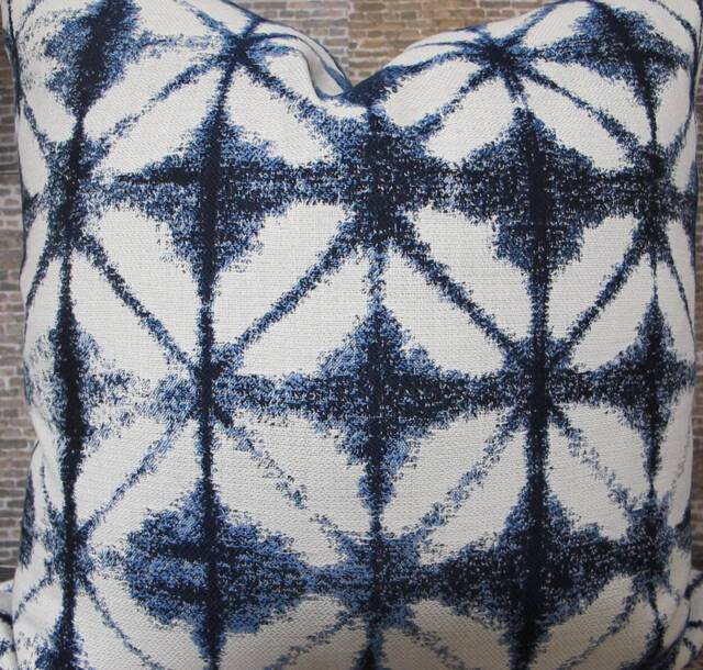 Outdoor Pillow Cover, Sunbrella Midori Indigo - image 1