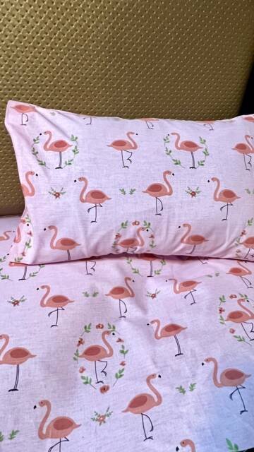 Pink Flamingo Cotton Pillowcases - image 1