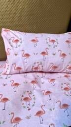 Pink Flamingo Cotton Pillowcases - thumbnail 1