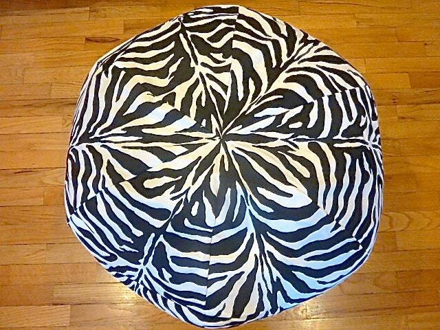 Zebra Bean Bag Chair Cover, Black & White, Stripes, Pattern, Etsy Kids, Gifts Under 75 - image 1