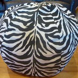 Zebra Bean Bag Chair Cover, Black & White, Stripes, Pattern, Etsy Kids, Gifts Under 75 - thumbnail 2