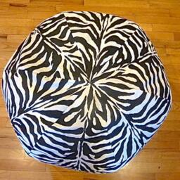 Zebra Bean Bag Chair Cover, Black & White, Stripes, Pattern, Etsy Kids, Gifts Under 75 - thumbnail 3