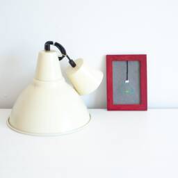 Funny Embroidery Art in Frame, Hanging Lamp, Re-Used, Recycled Weird Work, Funny Gift, Wall Art, Lamp , Lightbulb - thumbnail 2