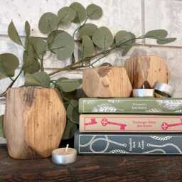 Geometric Wooden Candle Holders {Tea Light} - thumbnail 4