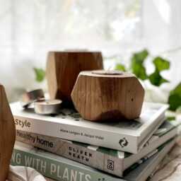 Geometric Wooden Candle Holders {Tea Light} - thumbnail 2