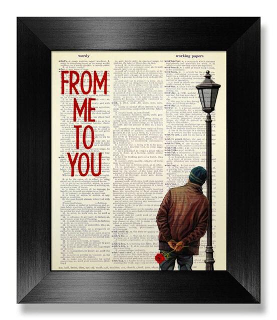 Unique Girlfriend Gift, Gift For Girlfriend, Engagement Gift Her, Wall Art, From Me To You Art