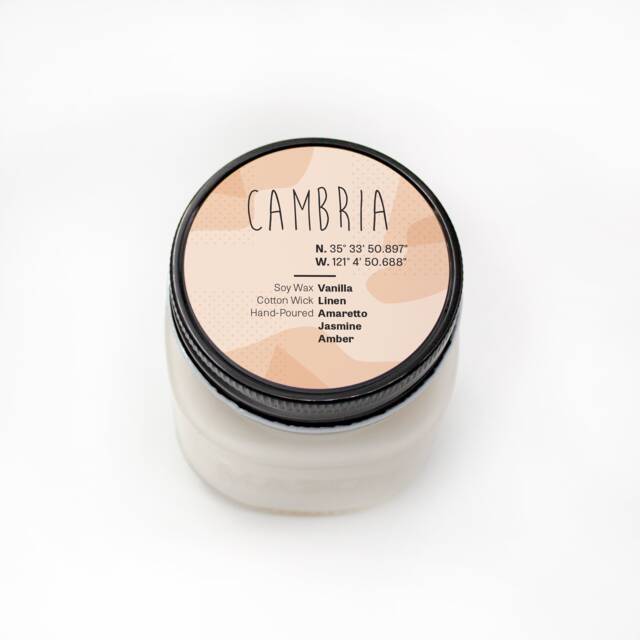 Cambria California Candle, Vanilla Scent, Hand Poured Soy Wax, Farmhouse Style, Coastal Candle - image 1