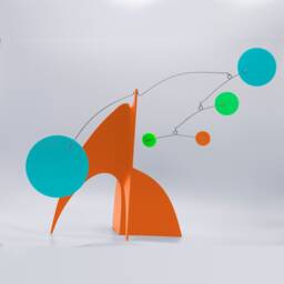 Midcentury Modern Art Stabile Palm Springs Colors Kinetic Sculpture - thumbnail 3