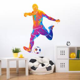 111 Wall Decal Football Player Soccer Play Ball Germany Striker Goal Sticker 6 Sizes Nikima - thumbnail 2