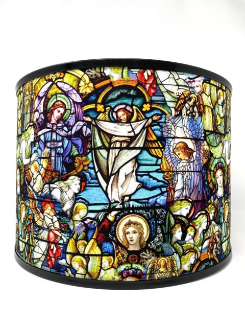 stained Glass Effect Lampshade Church Window Light Shade - image 1