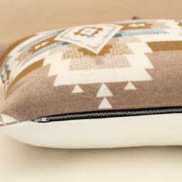 14x30 Rock Point Wool Pillow Cover, Tan & Cream Southwestern Cover - Made To Order - thumbnail 3