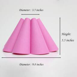 Diy Pink Fabric Lampshade Skirt Shape Home Decor - thumbnail 2