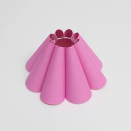 Diy Pink Fabric Lampshade Skirt Shape Home Decor - thumbnail 3