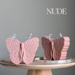 Handmade Soy Butterfly Candle - Decorative Pillar - thumbnail 2