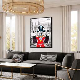 Scrooge Mcduck - Super Quality Canvas Champagne Art London City Alec Monopoly Banksy Wall Decor - thumbnail 3