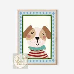 Set Of 3 Bright Boys Room Or Nursery Prints. Super Hero Mouse, Long Live Boyhood & Dog. - Unframed - thumbnail 3