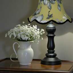 Green Floral Hydrangea Lampshade With Cream Braid Handmade For Ceiling Lights, Table & Floor Standard Lamp Shades - thumbnail 2