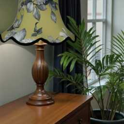 Green Floral Hydrangea Lampshade With Cream Braid Handmade For Ceiling Lights, Table & Floor Standard Lamp Shades - thumbnail 3