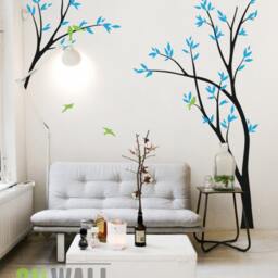 Tree Wall Art - Woodland Forest Birch Tree Stickers Fairytale Mural Mm031 - thumbnail 2