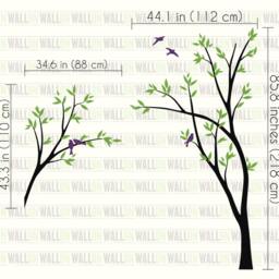 Tree Wall Art - Woodland Forest Birch Tree Stickers Fairytale Mural Mm031 - thumbnail 3