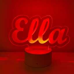 Personalised Led Name Night Light - Custom Rgb Kids Bedroom Lamp - thumbnail 3