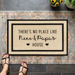 Custom Grandparents Doormat - There's No Place Like Nanny & Grandad's House Personalized Grandkids Gift All Weather Washable Outdoor Mat - thumbnail 3