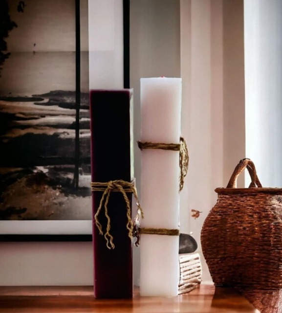 Huge Candle Scented Large Rustic Candle Decor Home Accent Decoration - image 1
