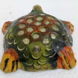 Handmade Paper Mache Tortoise Antique Indian Decor Art - thumbnail 4