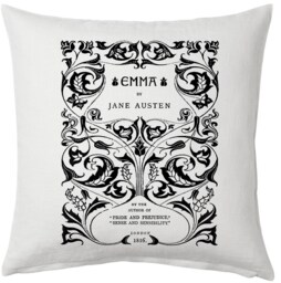 Emma By Jane Austen Pillow Cover, Book Pillow Cover. Literary Gift, Gift - thumbnail 1