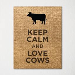 Keep Calm & Love Cows - Fine Art Print Choice Of Color Purchase 3 Receive 1 Free - thumbnail 3