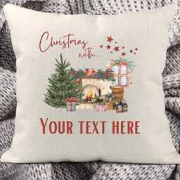 Personalised Christmas Decoration Cushion, Festive Decor Cushion, Ornaments, First New Home - thumbnail 2