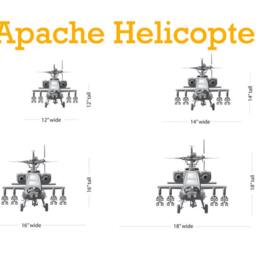 Apache Attack Helicopter Wall Fabric Decal Army Gulf War Afghanistan Iraq Tank Killer 16 Hell Fire Missiles Bedroom Man Cave Decor Military - thumbnail 4