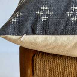 Gray Boho Pillow Cover Hill Tribe Woven Cotton, 20x20 - thumbnail 3