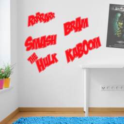 Smash Hulk Kaboom Wall Stickers Decal Kids Decor Window Fun Vinyl Colourful A160 - thumbnail 1