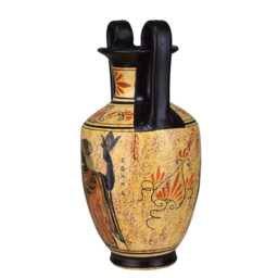 Greek Ceramic Amphora Jar Vase Pot Painting Goddess Athena God Zeus 9.84In - thumbnail 2