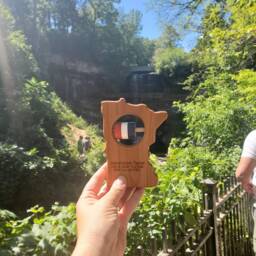 Minnesota State Baby Rattle Modern Wooden Toy, Organic Keepsake - thumbnail 3