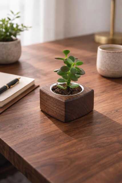 Selling Out - 40% Off Limited Stock Wooden Mini Succulent Planter Pot For Smaller Plants & Cacti - image 1
