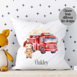 Fire Engine Cushion, Truck Pillow, Gift, Engine, Gift For Little Boy, Boys Cushion, Theme - thumbnail 3
