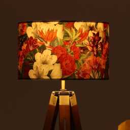 Lampshade Vintage Tropical Velvet - Drum Lamp Shade 25cm 30cm 35cm 40cm 45cm Table Lamp Shade, Ceiling, Brown Green Leaves