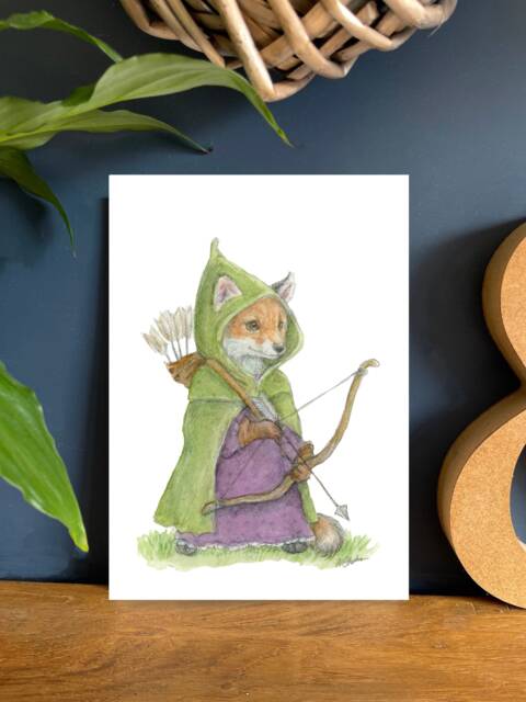 The Archer - Woodland Characters Series, A5 Art Print - image 1