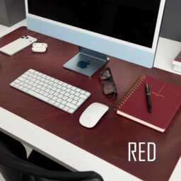 Office Desk Mat, Leather Keyboard & Mouse Pad - thumbnail 4