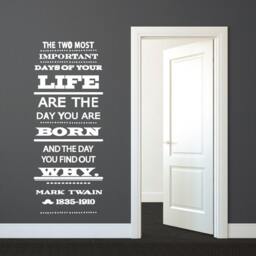 Mark Twain Quote Vinyl Wall Decal - Inspirational Home Decor - thumbnail 3