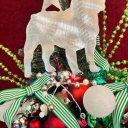 French Bulldog Star Dog Tree Topper, Holiday Decoration, Aluminum, Metal, Christmas Wreath Frenchie, Star, Unique - thumbnail 4