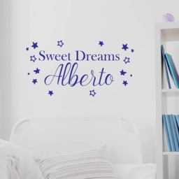 Personalised Sweet Dreams Wall Sticker-Decal-Wall Art-Heart Sticker-Stars-Home Decor-Bedroom Decal-Nursery Decal-Name Sticker - thumbnail 1