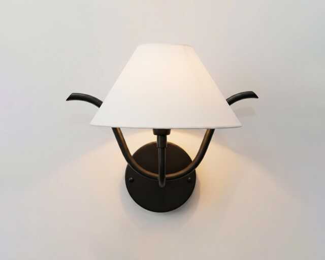 Wall Light Matte Black Modern Fabric Shade Sconce, Luxury Nordic Bedroom Bedside Lamp, Scandinavian Lighting Fixture - image 1