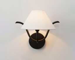 Wall Light Matte Black Modern Fabric Shade Sconce, Luxury Nordic Bedroom Bedside Lamp, Scandinavian Lighting Fixture