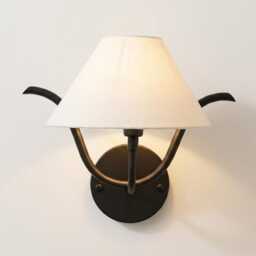 Wall Light Matte Black Modern Fabric Shade Sconce, Luxury Nordic Bedroom Bedside Lamp, Scandinavian Lighting Fixture - thumbnail 2
