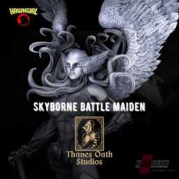 Skyborne Battle Maiden - Sci-Fi Comic Superhero Fantasy Hawkgirl Resin Figure 16K - thumbnail 1