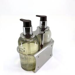 Double Polished Soap Dispenser Wall Bracket To Suit Many Major Brands 300Ml Bottles - thumbnail 4